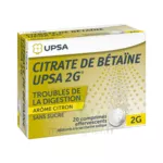 Citrate De Betaïne Upsa 2 G Comprimés Effervescents Sans Sucre Citron 2t/10 à MONTEUX